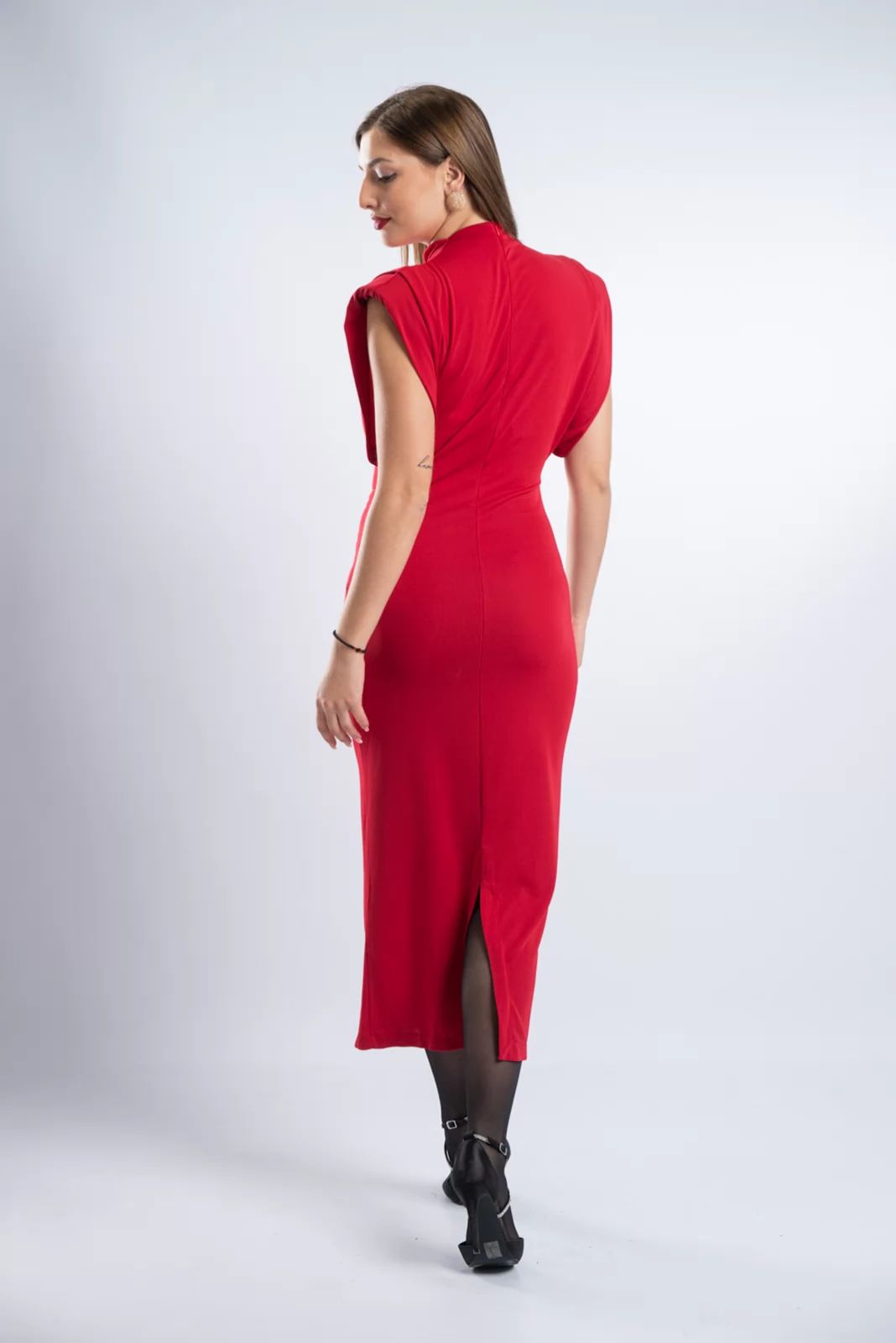 Φόρεμα Αμάνικο Valentina Κόκκινο