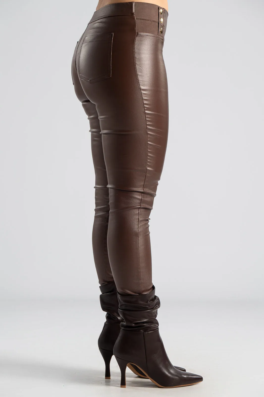 Leggings Waistband Metal Buttons