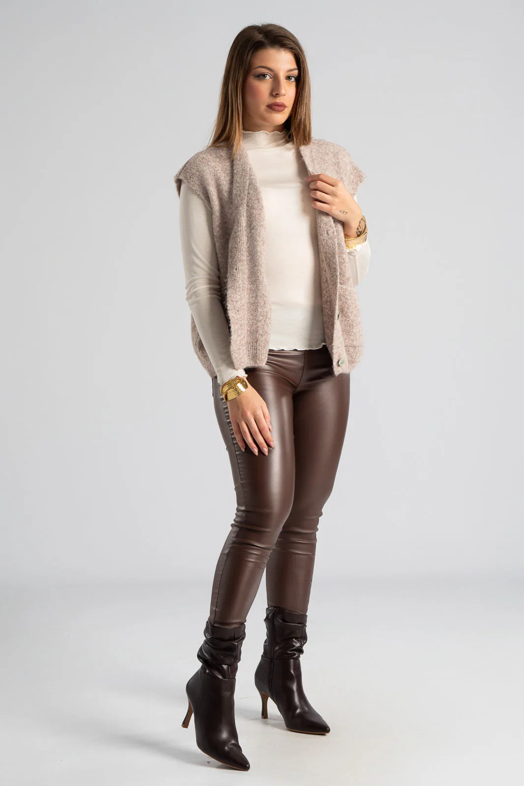 Leggings Waistband Metal Buttons