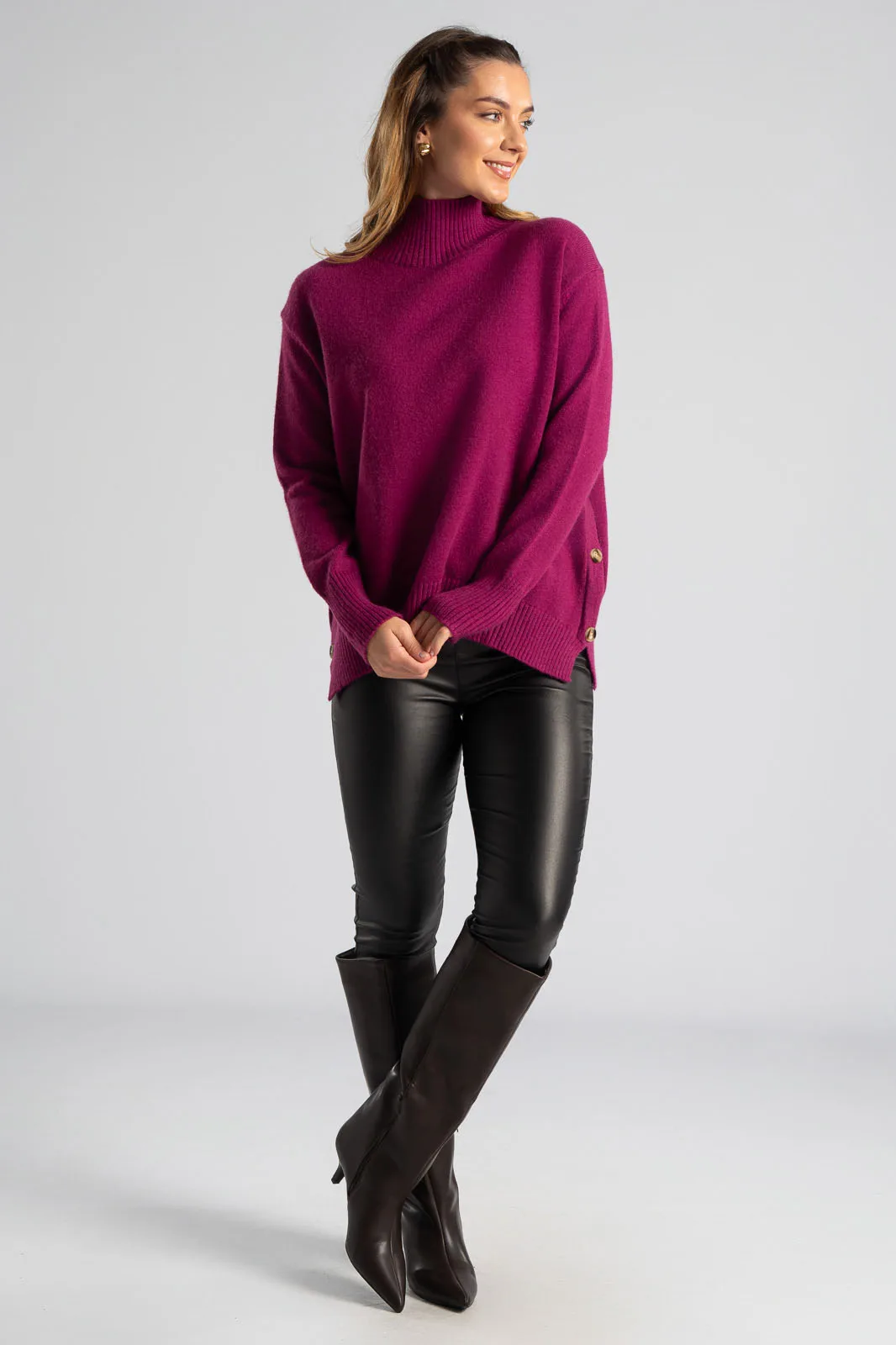 Leggings Waistband Metal Buttons