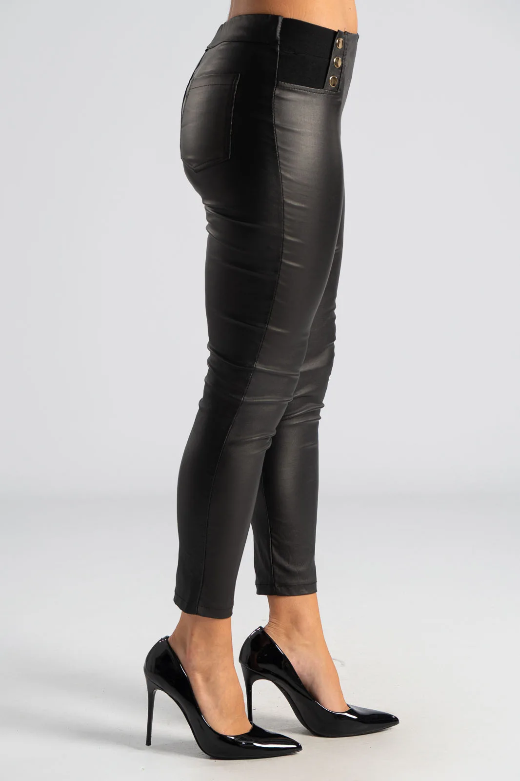 Leggings Waistband Metal Buttons