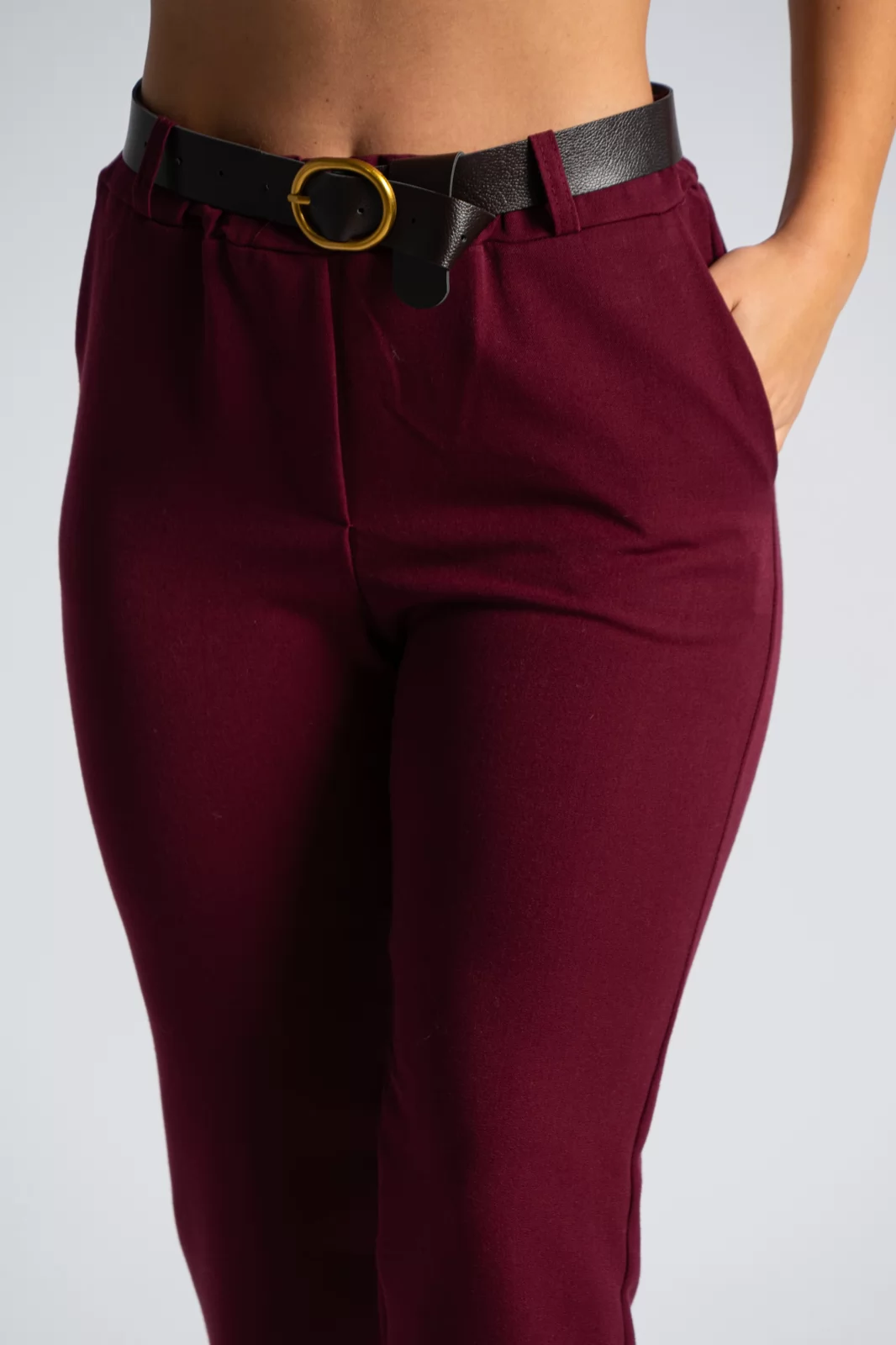 Maroon paper bag pants hotsell