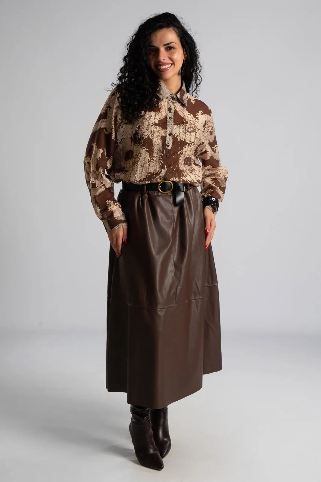 Shirt Cotton Strass Floral