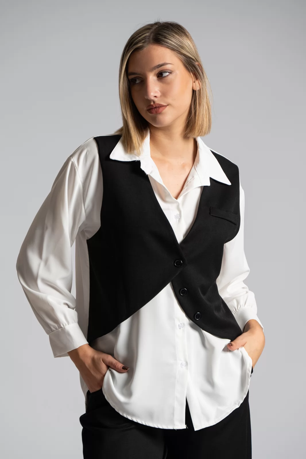 Shirt with vest deals