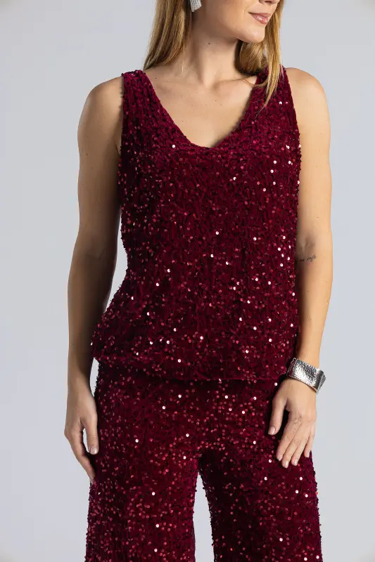 Αμάνικη Μπλούζα Sequins