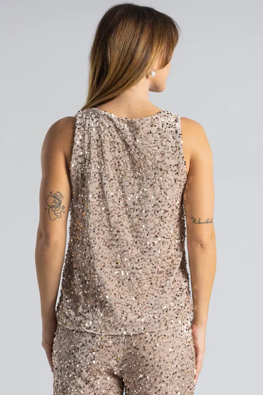 Αμάνικη Μπλούζα Sequins