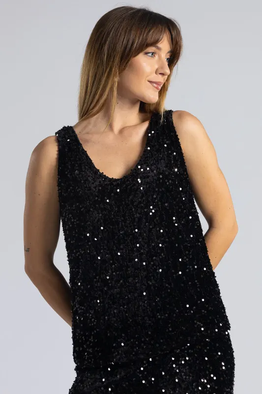 Αμάνικη Μπλούζα Sequins