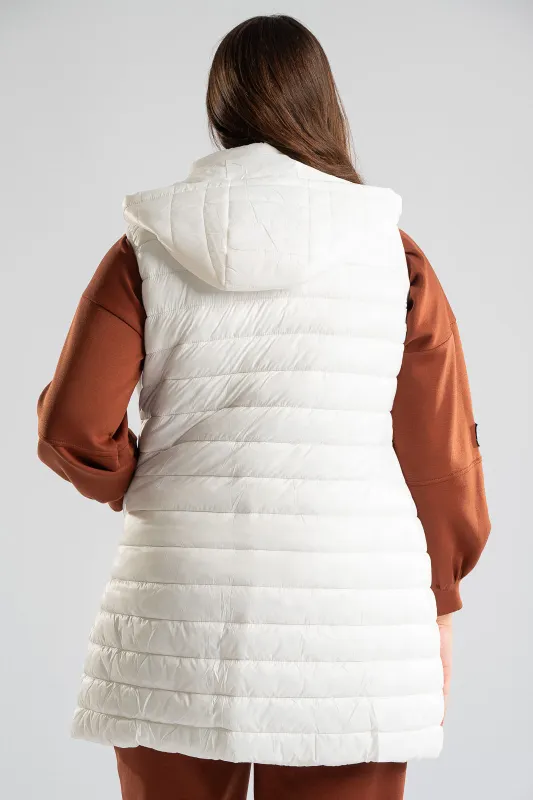 Sleeveless Jacket Detachable Hood