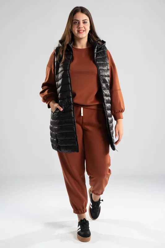 Sleeveless Jacket Detachable Hood
