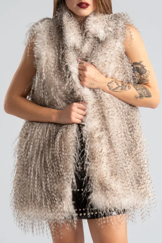 Αμάνικο Πανωφόρι Γούνινο Odette