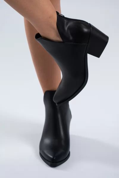 Ancle Boots Ανοίγματα Μαύρα