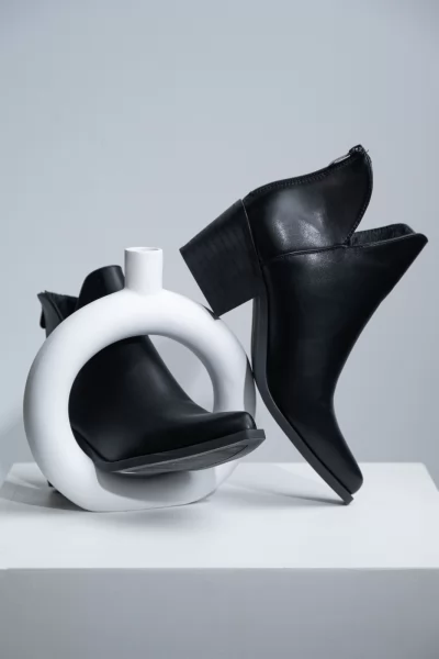 Ancle Boots Ανοίγματα Μαύρα