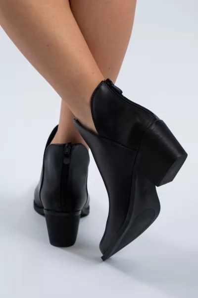 Ancle Boots Ανοίγματα Μαύρα