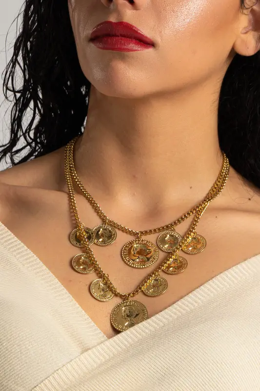 Princess Coins Stainless Steel Necklace