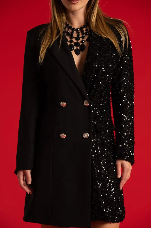 Blazer Dress Παγιέτες