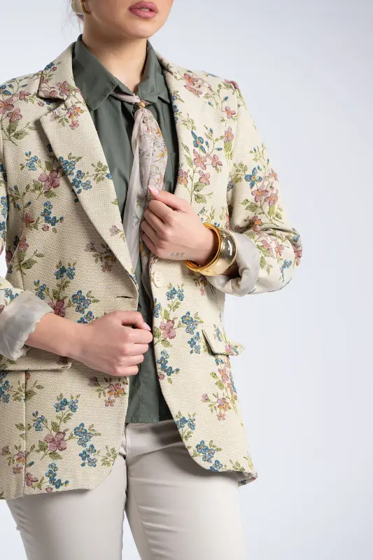 Floral Romantic Print Blazer