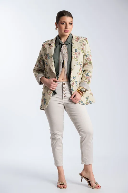Floral Romantic Print Blazer
