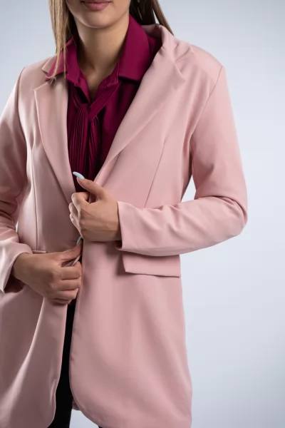 Blazer Κουμπί Baby Pink