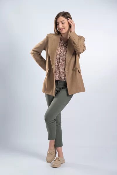 Blazer Σταυρωτό Cocoa