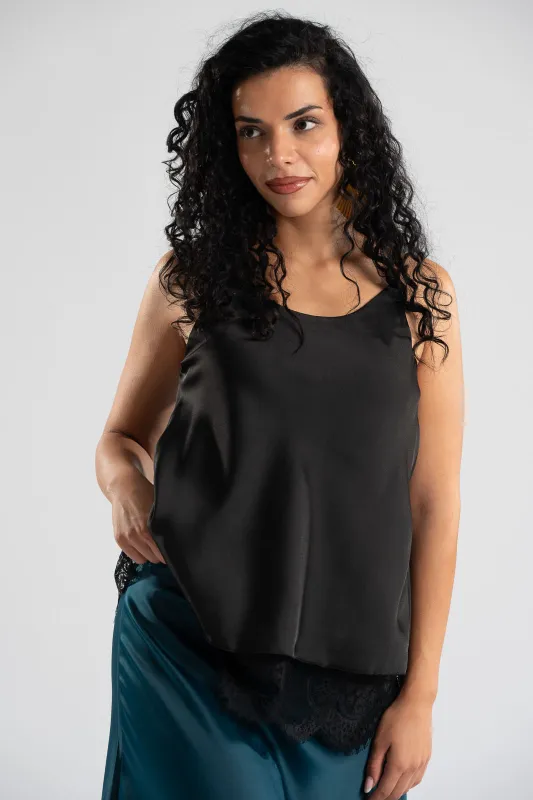 Camisole Σατέν Δαντέλα Τελείωμα