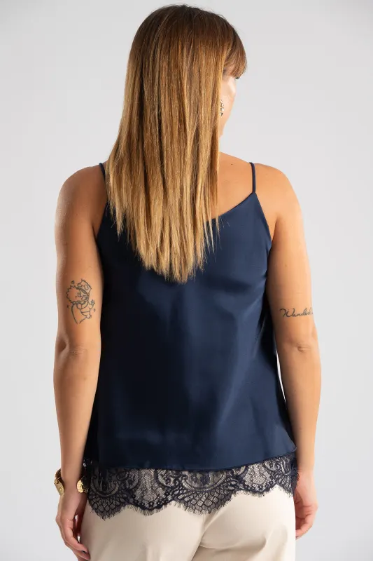 Camisole Σατέν Δαντέλα Τελείωμα