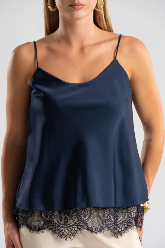 Camisole Σατέν Δαντέλα Τελείωμα