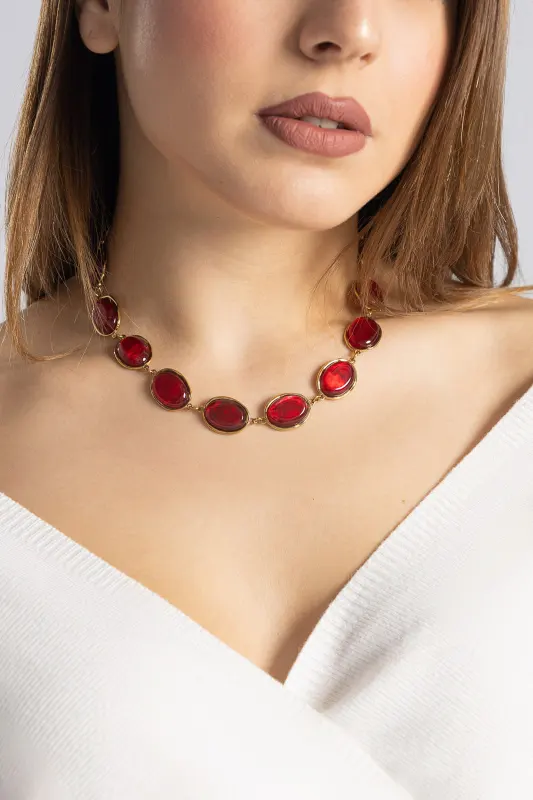 Choker Stainless Steel Gold Details