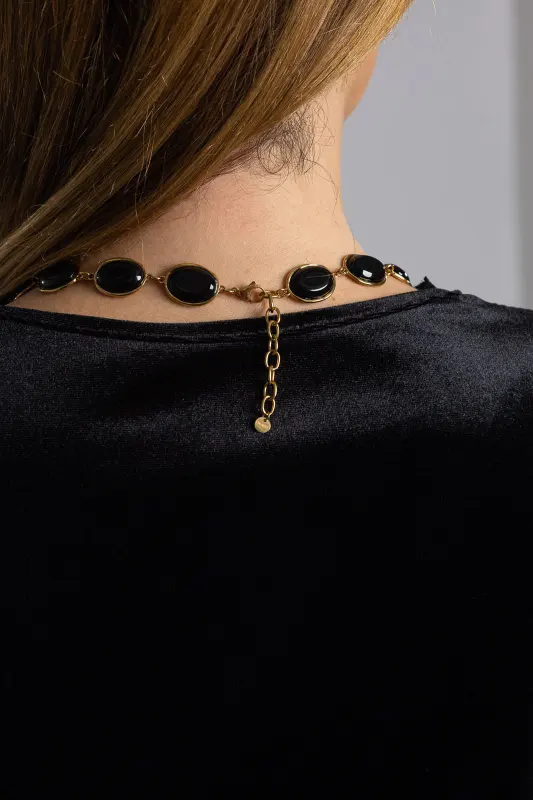 Choker Stainless Steel Gold Details