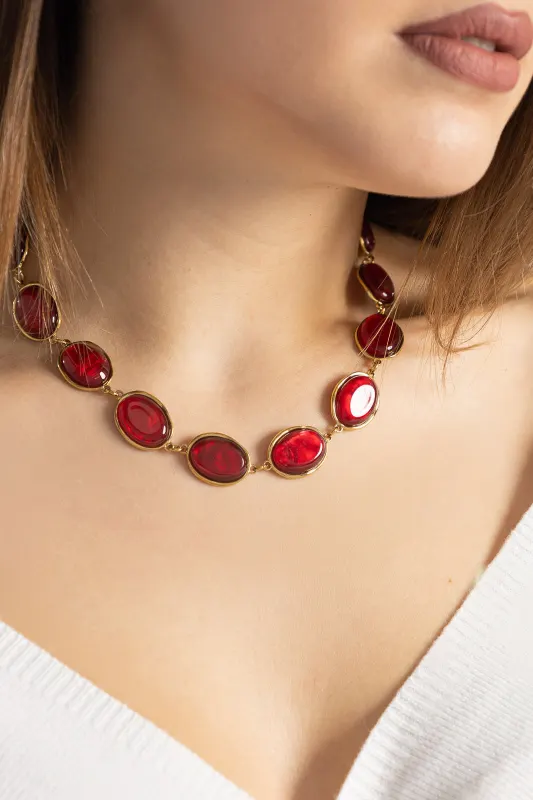 Choker Stainless Steel Gold Details