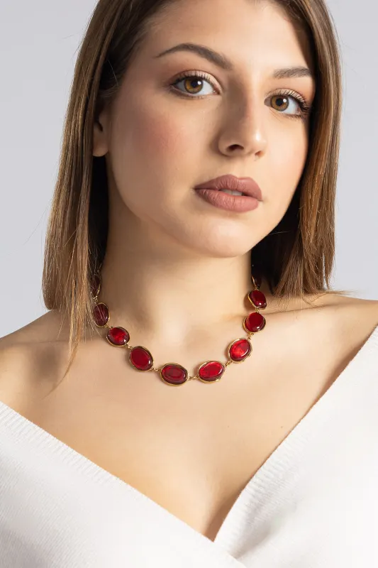 Choker Ατσάλινο Χρυσές Λεπτομέρειες