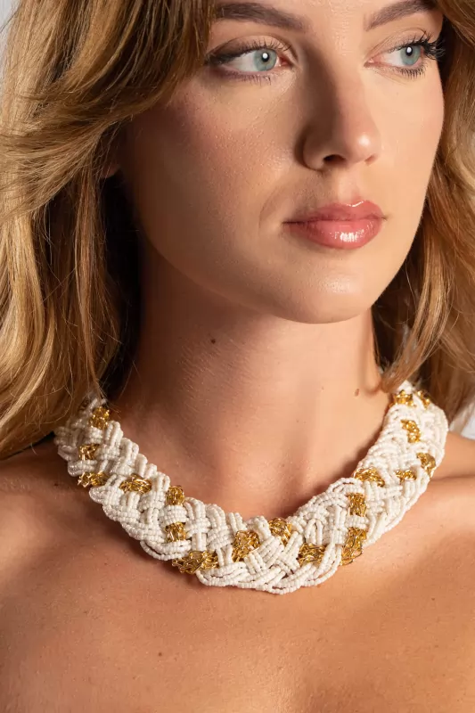 Choker Πλεξούδα Χρυσή Αλυσίδα