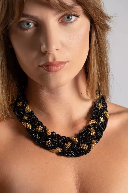 Choker Πλεξούδα Χρυσή Αλυσίδα