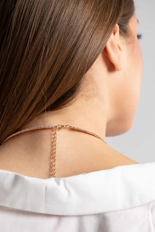 Choker Triple Strass 
