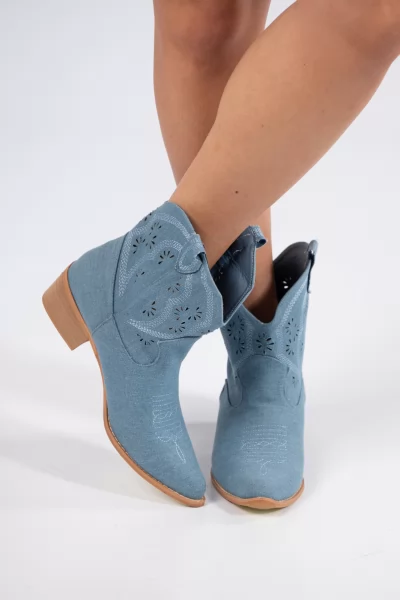 Cowboot Ankle Perforated Jean