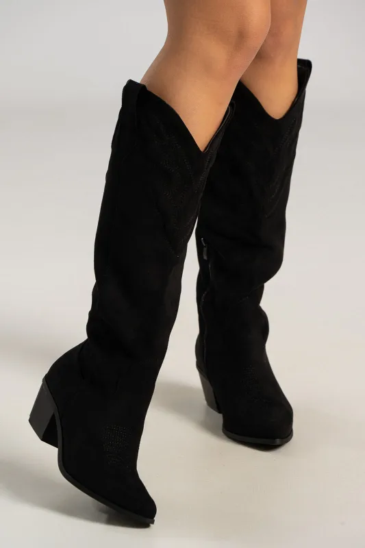 Cowboy Boots Σουέτ Κέντημα