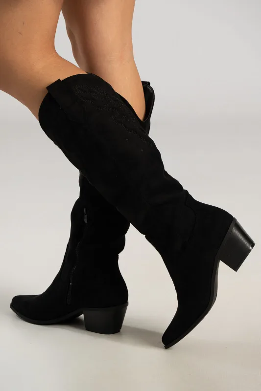 Cowboy Boots Σουέτ Κέντημα