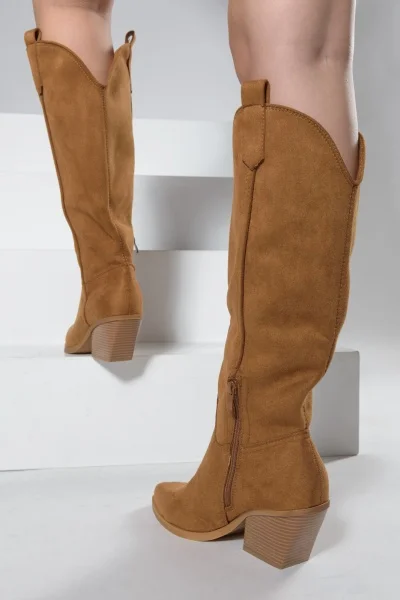 Cowboy Boots Suette Camel