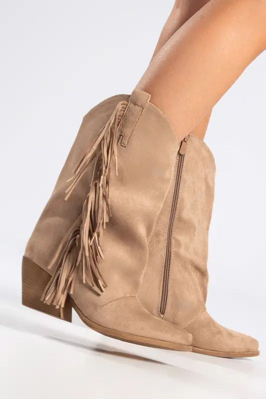 Cowboy Μποτάκι Suede Κρόσια