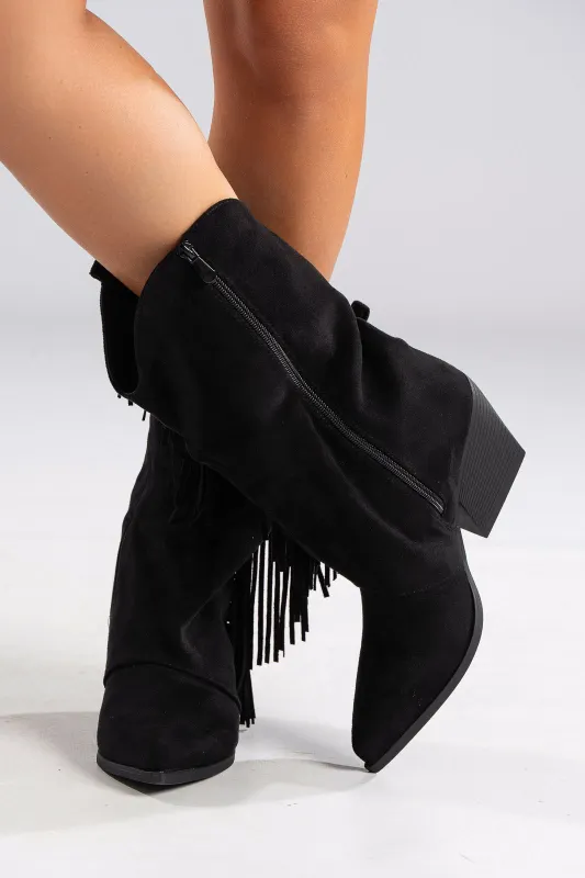 Cowboy Boots Suede Fringes