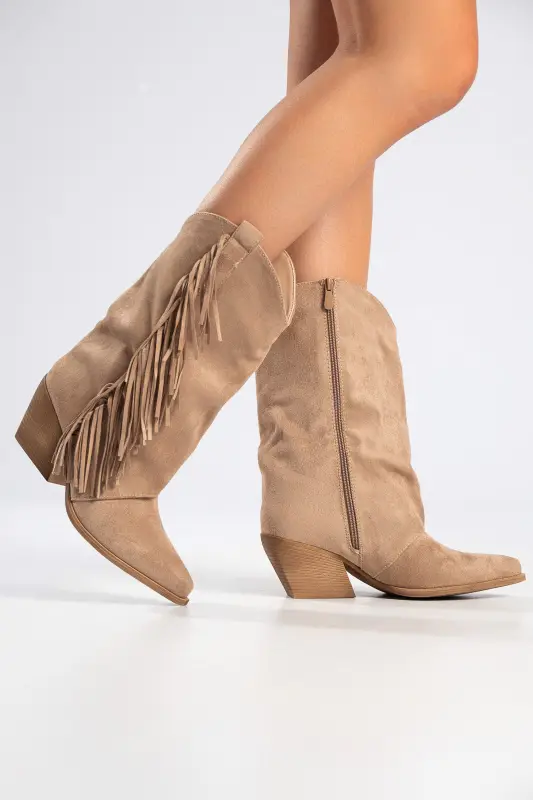 Cowboy Boots Suede Fringes