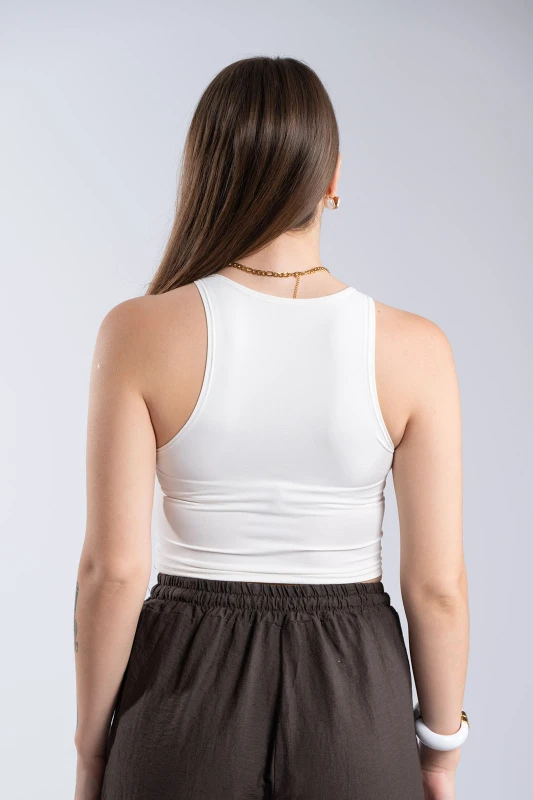 Crop Top Minimal Αμάνικο