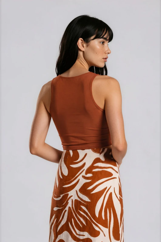 Crop Top Minimal Αμάνικο