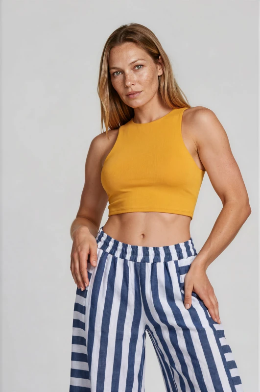 Crop Top Minimal Αμάνικο