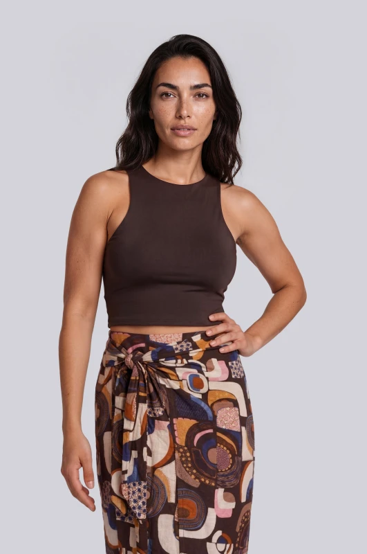 Crop Top Minimal Αμάνικο