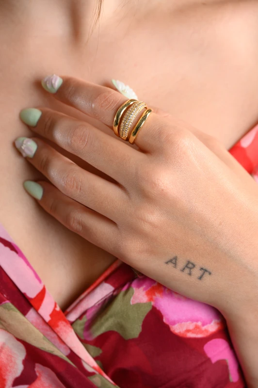 Δαχτυλίδι Triple Strass