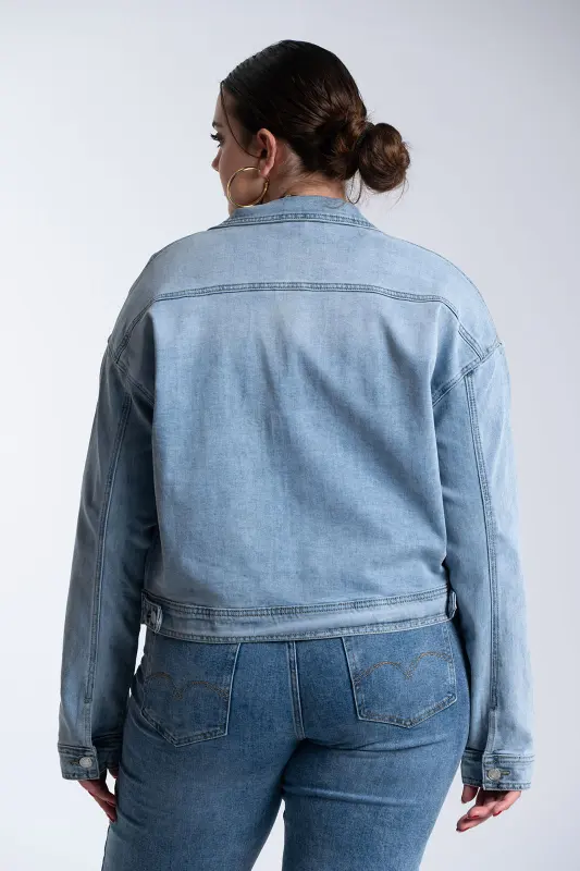 Denim Jacket Cropped Cotton