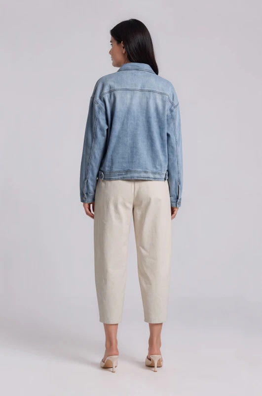 Denim Jacket Cropped Cotton