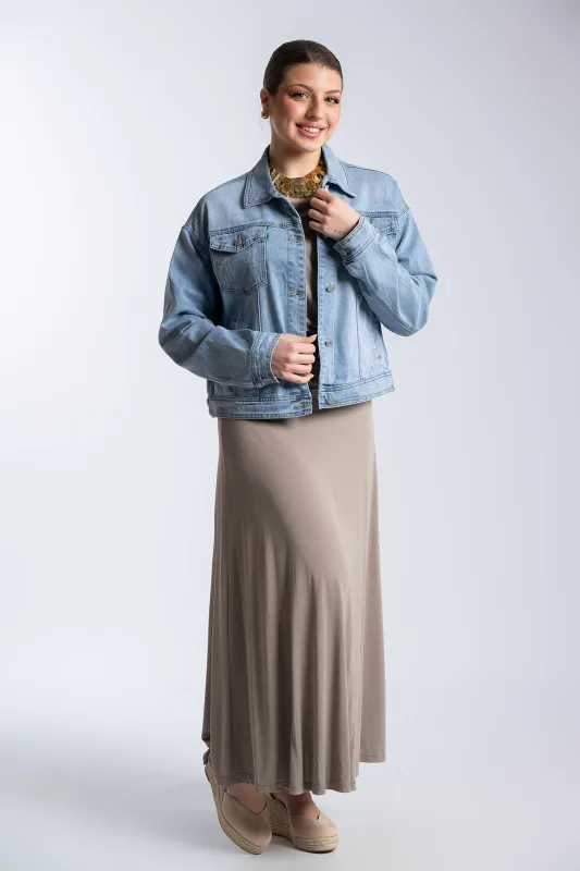 Denim Jacket Cropped Cotton