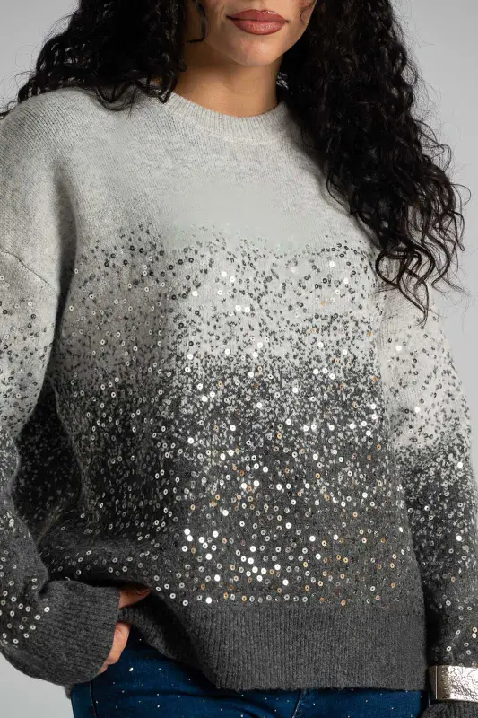 Δίχρωμο Πουλόβερ Παγιέτες