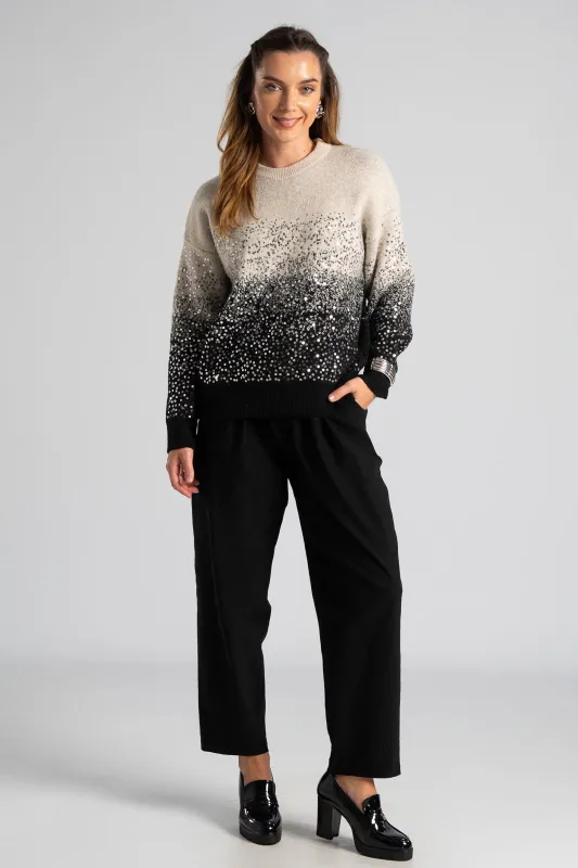 Sweater Two-tone Sequined